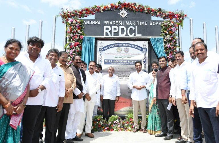 AP CM Jagan Mohan Reddy lays foundation stone for Ramayapatnam port