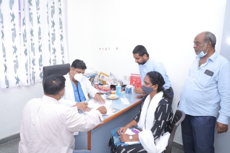 Young and middle-aged throng for Free Heart Screening Camp at Kamineni