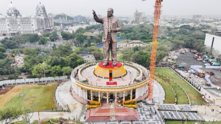 BR Ambedkar’s imposing statue of 125 feet height unveiled in Hyderabad