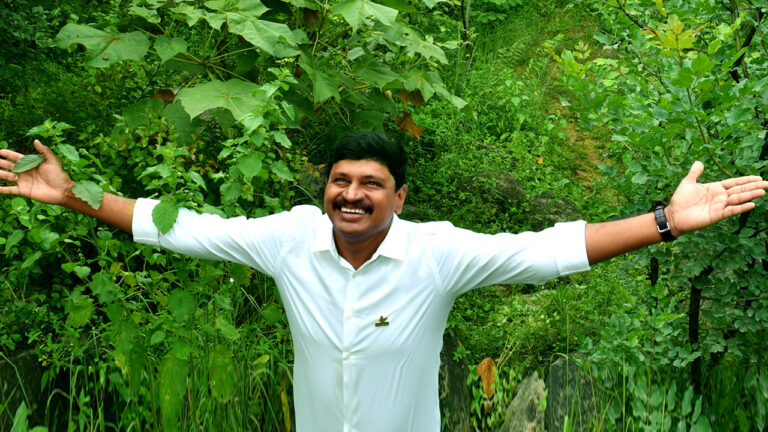Green man of Telangana enters Limca Book of Records