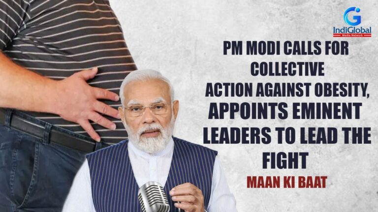 PM Modi Calls for Collective Action Against Obesity, Appoints Eminent Leaders to Lead the Fight